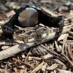 black-wristwatch