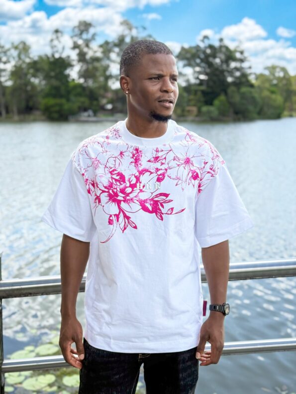 white t-shirt-with-flower